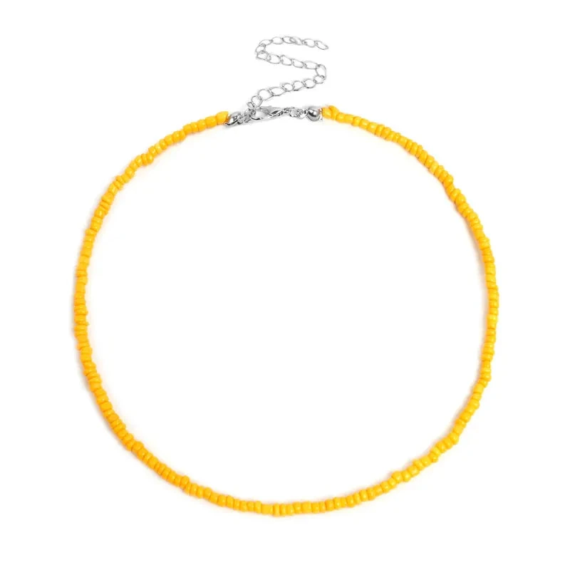 1-Piece-Ethnic-Style-Geometric-Solid-Color-Seed-Bead-Women-S-Necklace_6 Κολιέ με μικρές χάντρες - NE110 - Image 1