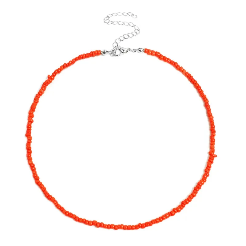 1-Piece-Ethnic-Style-Geometric-Solid-Color-Seed-Bead-Women-S-Necklace_7 Κολιέ με μικρές χάντρες - NE110 - Image 1