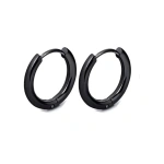 Ατσάλινα μαύρα κρικάκια 1,6cm - EA379