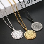 Κολιέ αντρικό ατσάλι με σύμβολο μέδουσα-NE025 - Image 2