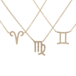 Κολιέ με ζώδια με micro zircon - ne090 - Image 2