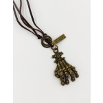 *Κολιέ από δέρμα με φιγούρα χέρι - ne114