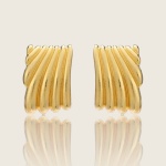 Σκουλαρίκια ορθογώνια από ορείχαλκο - EA028 - Image 2