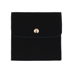Πουγκί φάκελος βελούδινο μαύρο 8x8 - P005