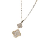 Κολιέ ατσάλινο με Zircon και κυκλικούς σταυρούς - NE119