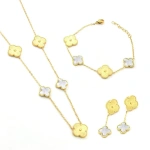 Σετ ατσάλινο με κολιέ, σκουλαρίκια και βραχιόλι - SET041