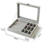 Μπιζουτιέρα σουέτ γκρι - P041 - Image 2