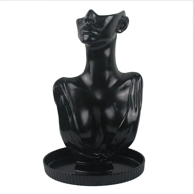 Wholesale-Jewelry-Simple-Style-Portrait-Plastic-Injection-Molding-Jewelry-Rack.jpg-2 Λαιμός για μενταγιόν μαύρος - P047 - Image 1