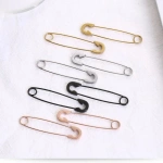 Σκουλαρίκι παραμάνα μαύρο ατσάλι-EA291 - Image 3