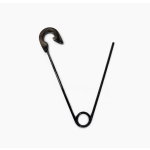 Σκουλαρίκι παραμάνα μαύρο ατσάλι-EA291 - Image 2