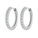 Σκουλαρίκια ασημένιοι κρίκοι με zircon-EA422