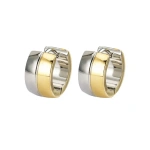 Σκουλαρίκια ατσάλι χρυσό ασημί στρόγγυλα κρικάκια-EA613