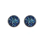 Σκουλαρίκια στρόγγυλα με τεχνητά πετράδια σε 9 χρώματα-EA560