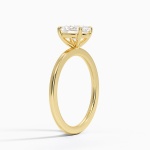 Δαχτυλίδι με χρυσό band και κεντρικό οβάλ zircon - R046 - Image 3