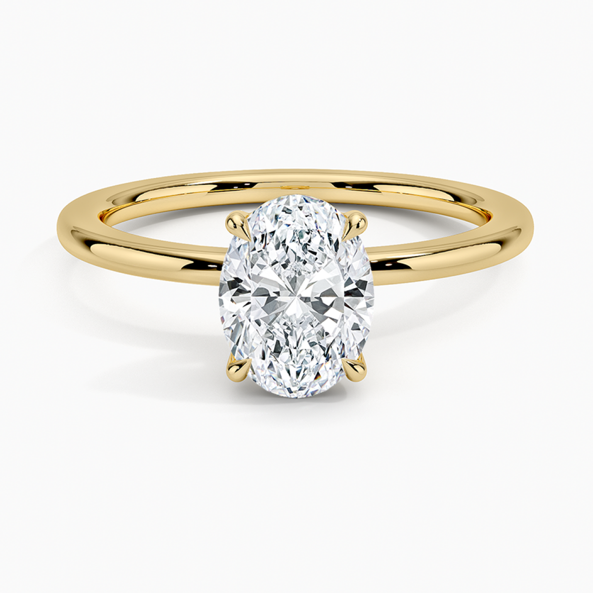 Δαχτυλίδι με χρυσό band και κεντρικό οβάλ zircon - R046 - Image 1