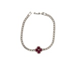 Βραχιόλι ορειχάλκινο με ζιργκόν και Φουξ πέτρες - BR068