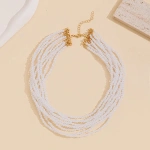 Κολιέ με πολλές σειρές πέρλας-NE470 - Image 4