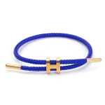 Βραχιόλι με σχοινί και ατσάλινο σχέδιο σε διάφορα χρώματα - BR025