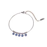 Βραχιόλι ατσάλι με μπλε ματάκια-BR297