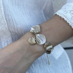 Βραχιόλι με μεγάλα κοχύλια και αλυσίδα από κράμα-BR080 - Image 3