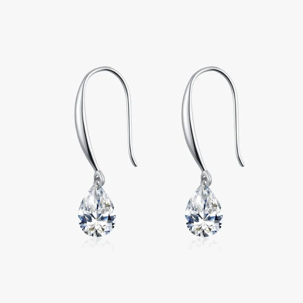 [NewProduct] - Σκουλαρίκια ασήμι S925 με σταγόνα zircon-EA556