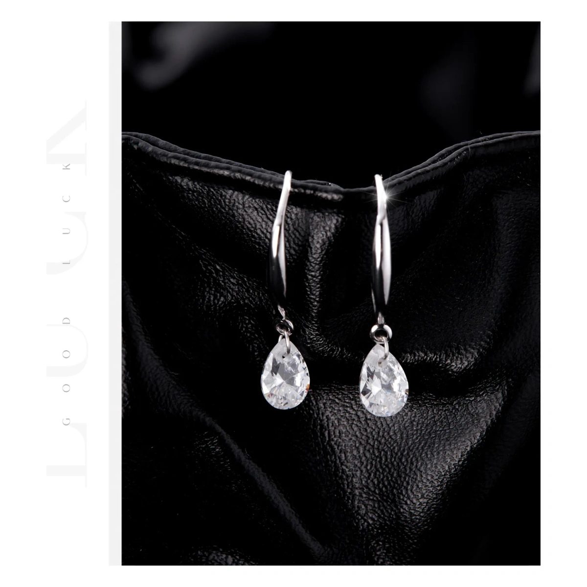 [NewProduct] - Σκουλαρίκια ασήμι S925 με σταγόνα zircon-EA556 - Image 3