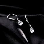 [NewProduct] - Σκουλαρίκια ασήμι S925 με σταγόνα zircon-EA556 - Image 4