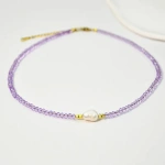 [NewProduct] - Κολιέ με τεχνητά κρύσταλλα και πέρλα - NE403 - Image 4