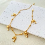 [NewProduct] - Βραχιόλι ποδιού ατσάλινο με δελφίνια - AN019 - Image 2