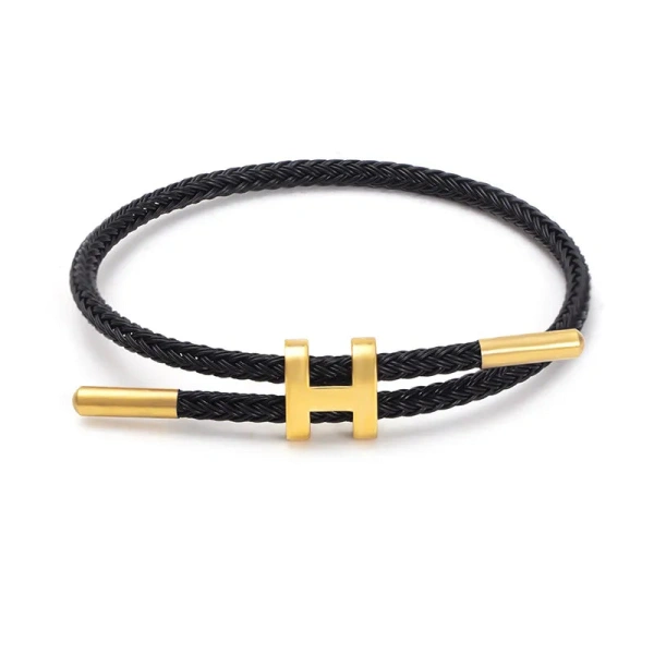 [NewProduct] - Βραχιόλι με σχοινί και ατσάλινο σχέδιο σε διάφορα χρώματα - BR025