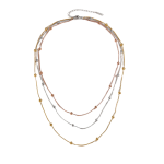 Κολιέ τρίχρωμο ατσάλι -NE160