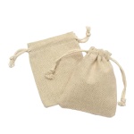 [NewProduct] - Πουγκί από λινάτσα κρεμ 8x10 - P002 - Image 3
