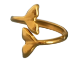 Δαχτυλίδι χρυσό ατσάλι ουρά ψαριού-R106