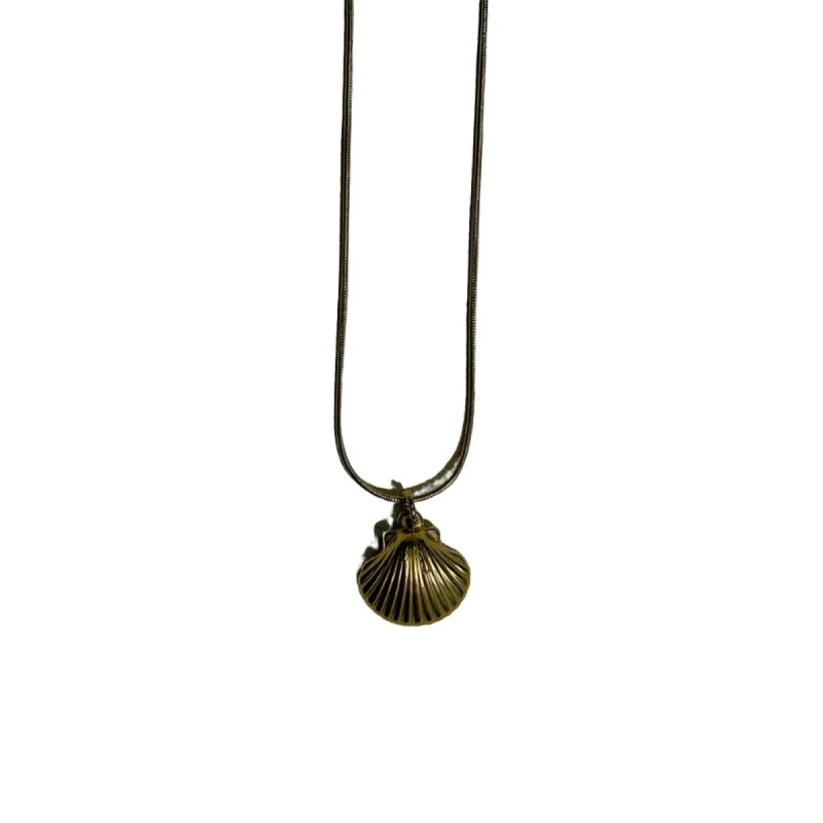 [NewProduct] - Κολιέ χρυσό ατσάλι με μικρό κοχύλι -ne343 - Image 1