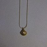 [NewProduct] - Κολιέ χρυσό ατσάλι με μικρό κοχύλι -ne343 - Image 2
