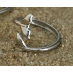 Δαχτυλίδι ασημί ατσάλι ουρά ψαριού-R163 - Image 2