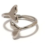 Δαχτυλίδι ασημί ατσάλι ουρά ψαριού-R163