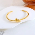 [NewProduct] - Βραχιόλι ατσάλινο χρυσό - BR173 - Image 4