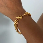 [NewProduct] - Βραχιόλι με χοντρή ατσάλινή αλυσίδα - BR062 - Image 2