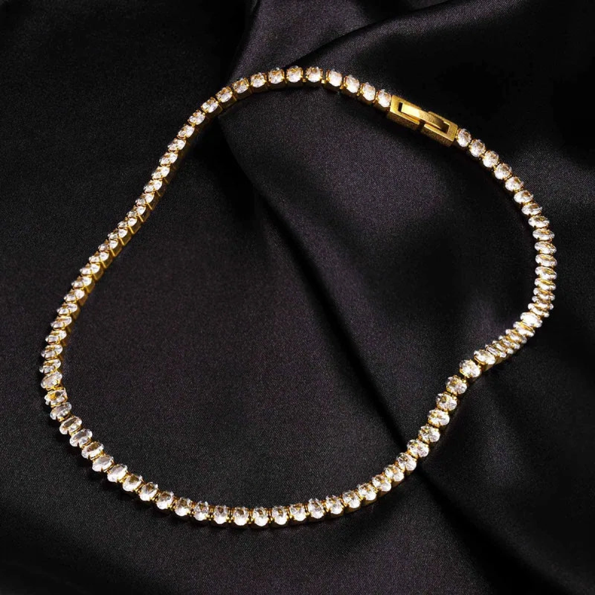 [NewProduct] - Ατσάλινο τσόκερ με zircon - ne002 - Image 3