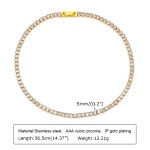 [NewProduct] - Ατσάλινο τσόκερ με zircon - ne002 - Image 4