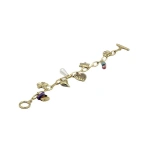 Βραχιόλι χρυσό ατσάλι με διάφορα charms-BR030
